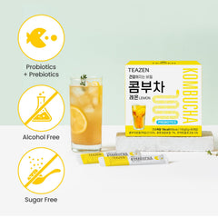 TEAZEN Lemon flavor powder easily blends, creating a convenient daily ritual.