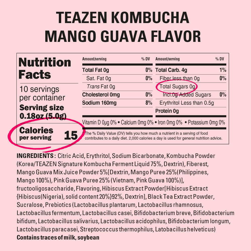 TEAZEN on-the-go packet dissolving rapidly into cold water.