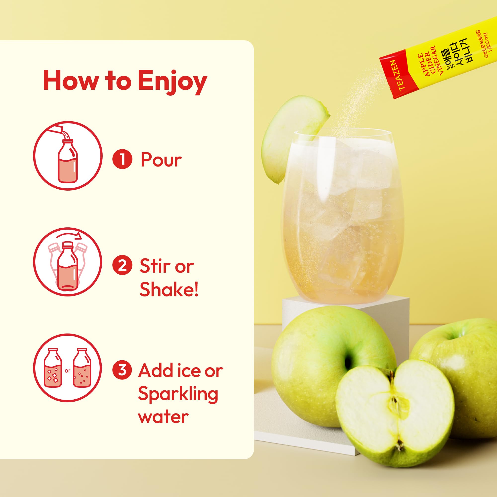TEAZEN on-the-go single-serve packets ready to mix anytime, anywhere