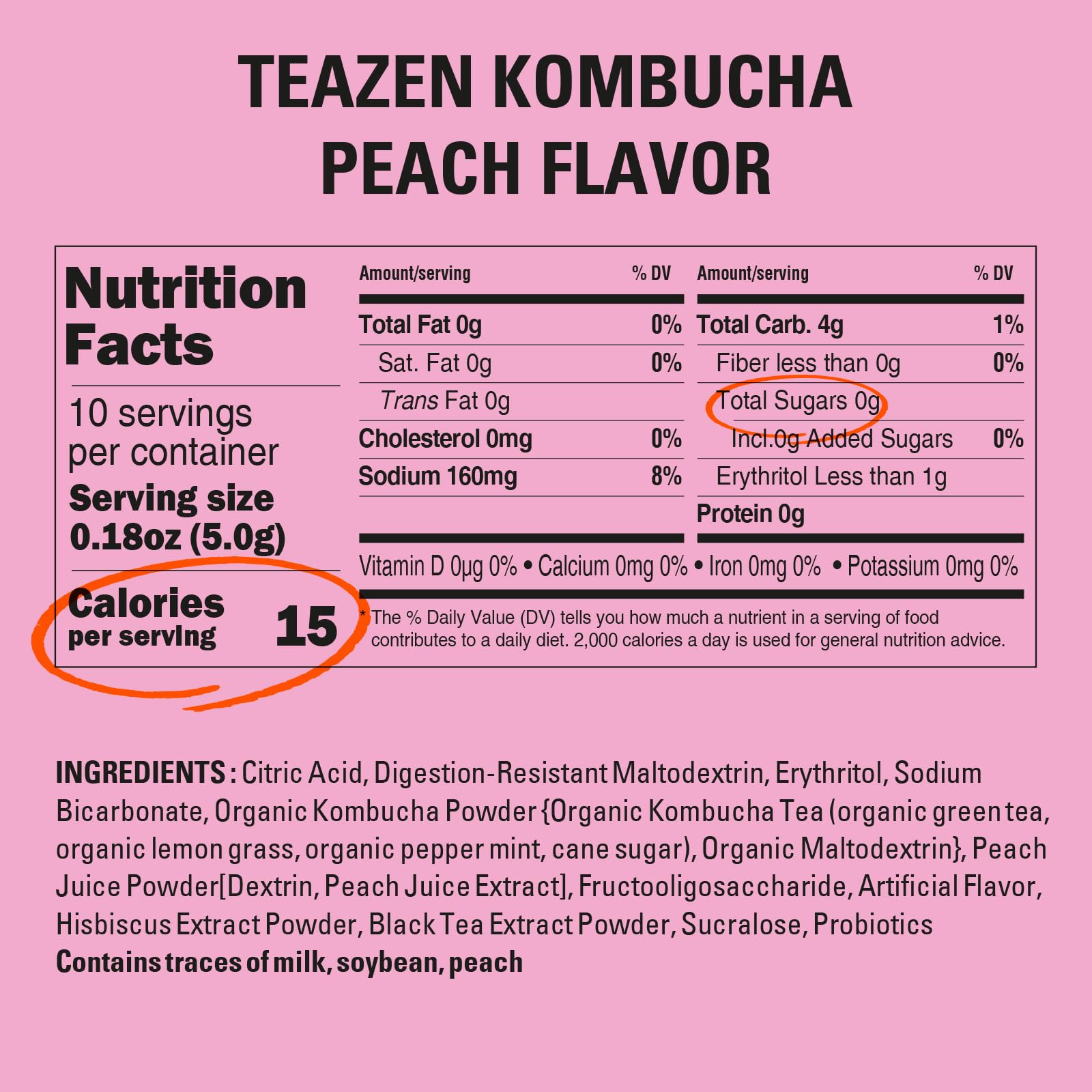 TEAZEN Peach powder dissolving in cold water in seconds