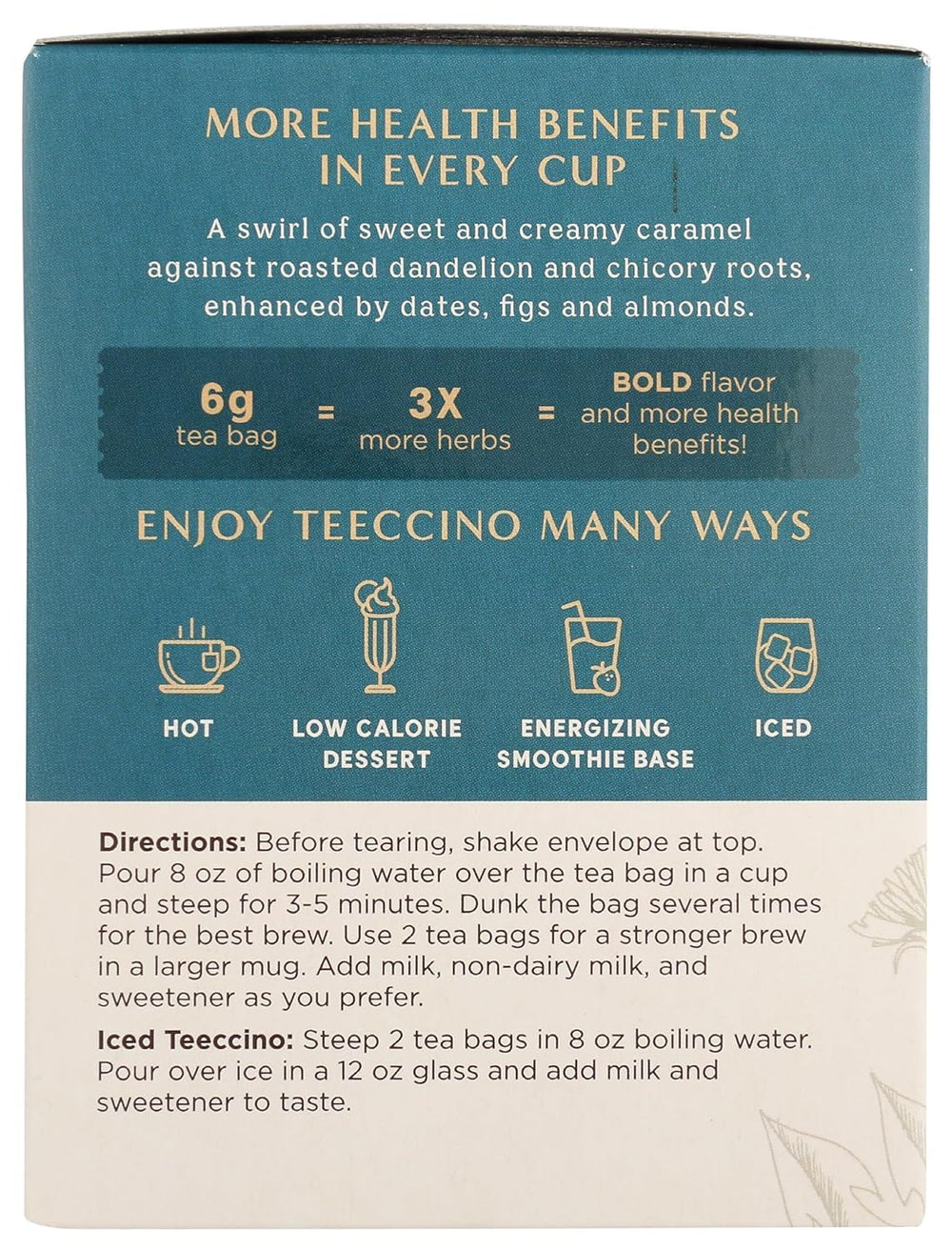 Inulin prebiotic icon representing Teeccino tea ingredients