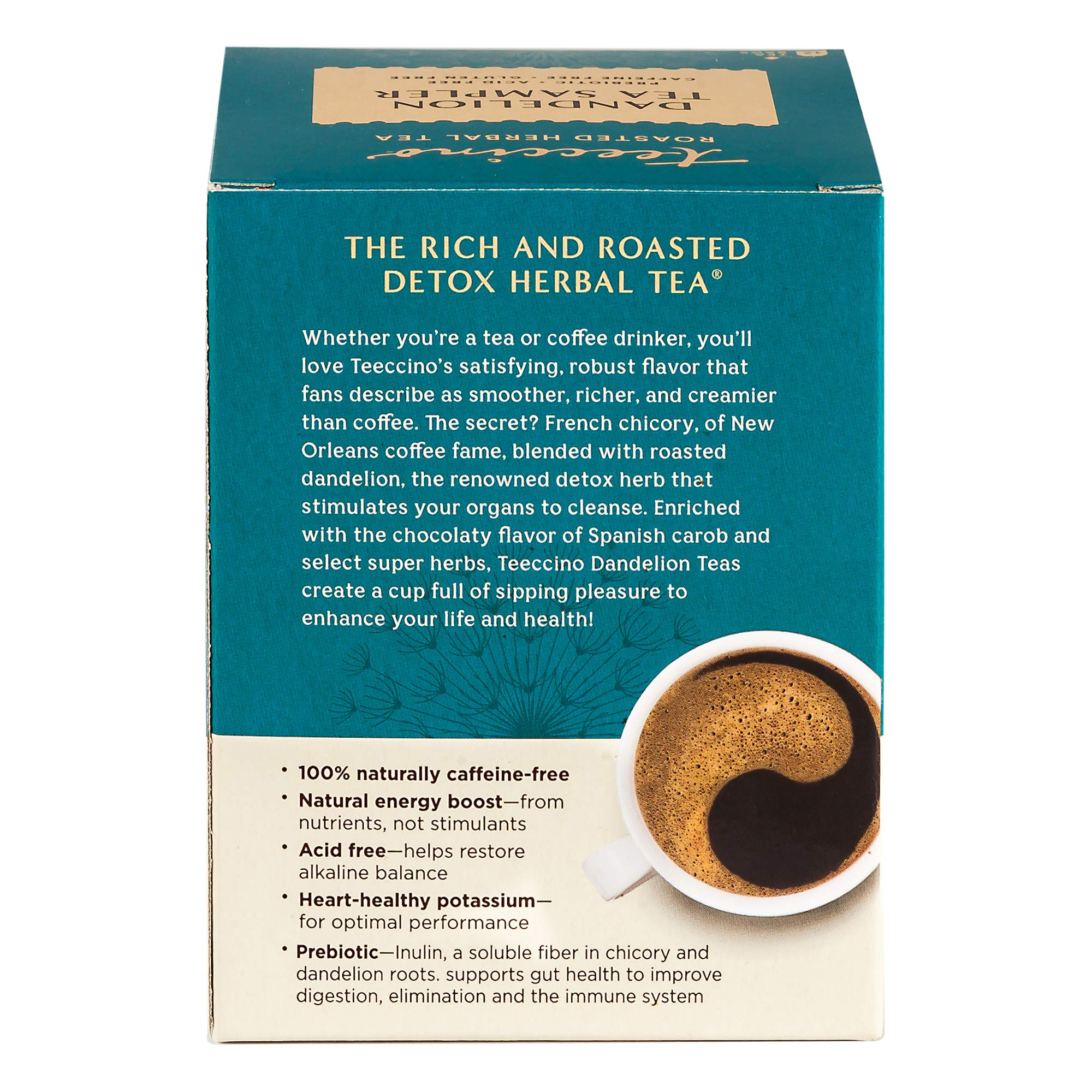 Teeccino red chai bag with turmeric for warm spice and aroma