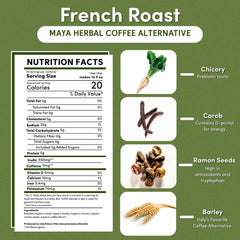 Teeccino French Roast hot cup highlighting caffeine-free versatility