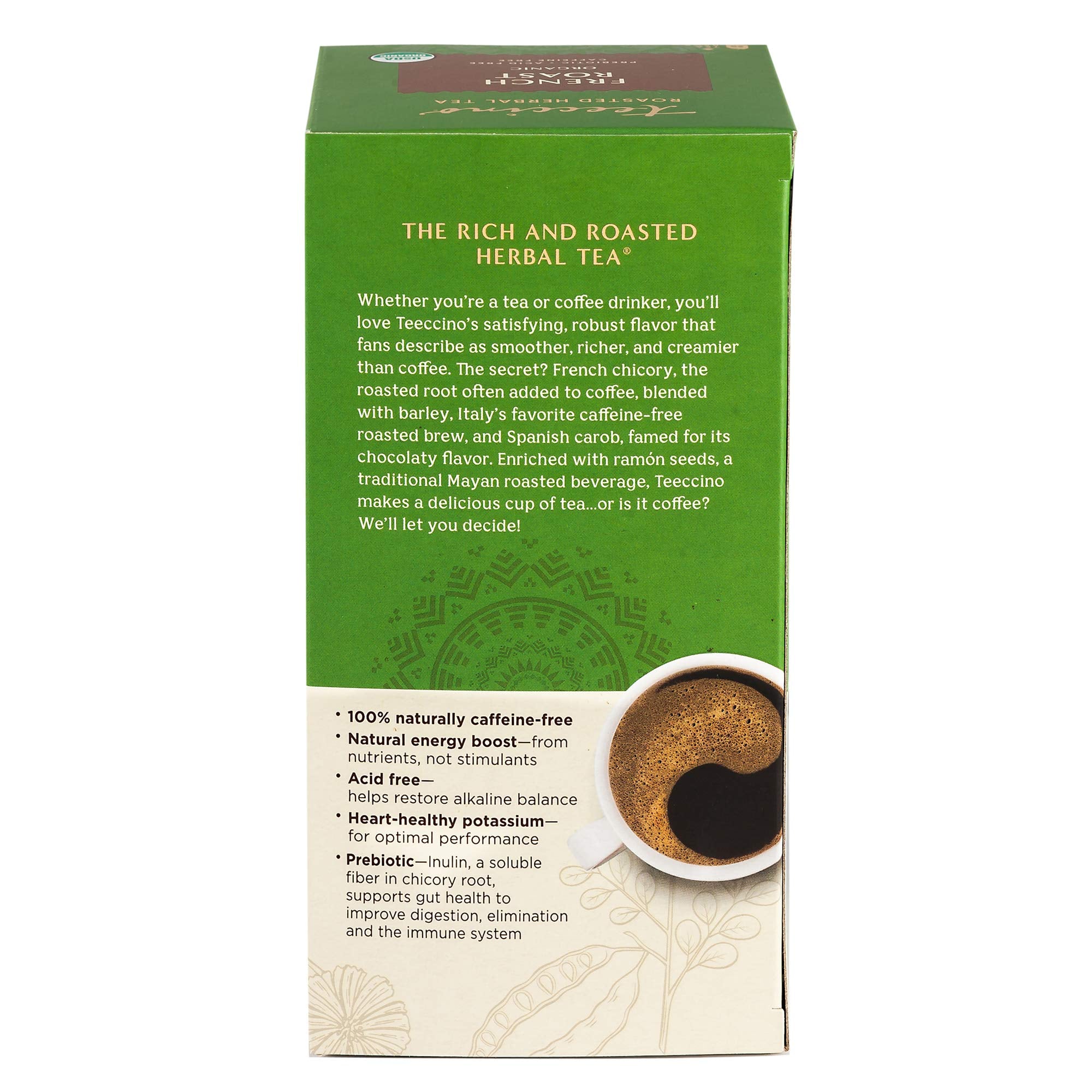 Teeccino French Roast Tea aroma shown as rich scent