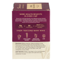 Teeccino French Roast tea bag ready for a rich, roasted herbal cup