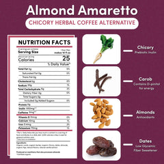 Teeccino ground herbal coffee ready for flavorful almond amaretto aroma.