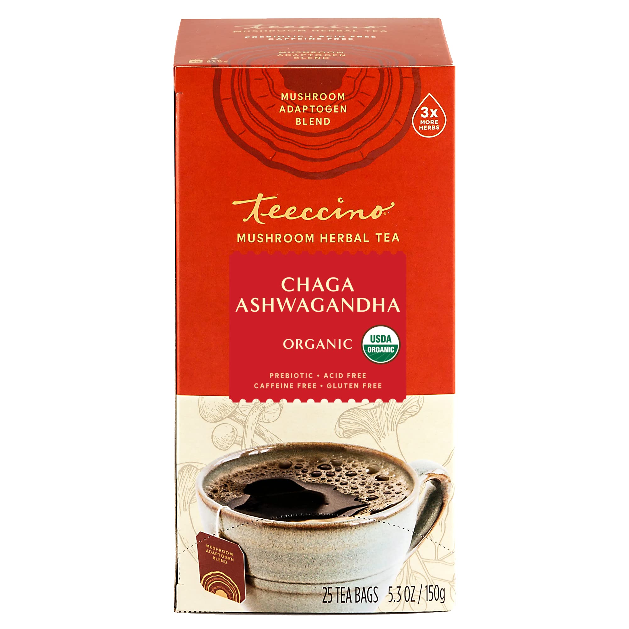 Teeccino hot latte with frothy milk inspires cozy indulgence.