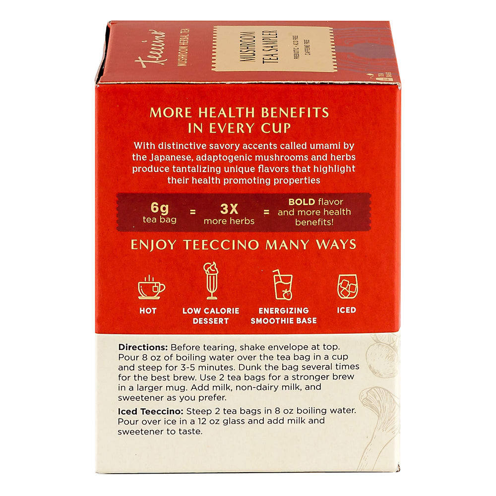 Teeccino hot latte with mushroom tea demonstrates versatile hot beverage.