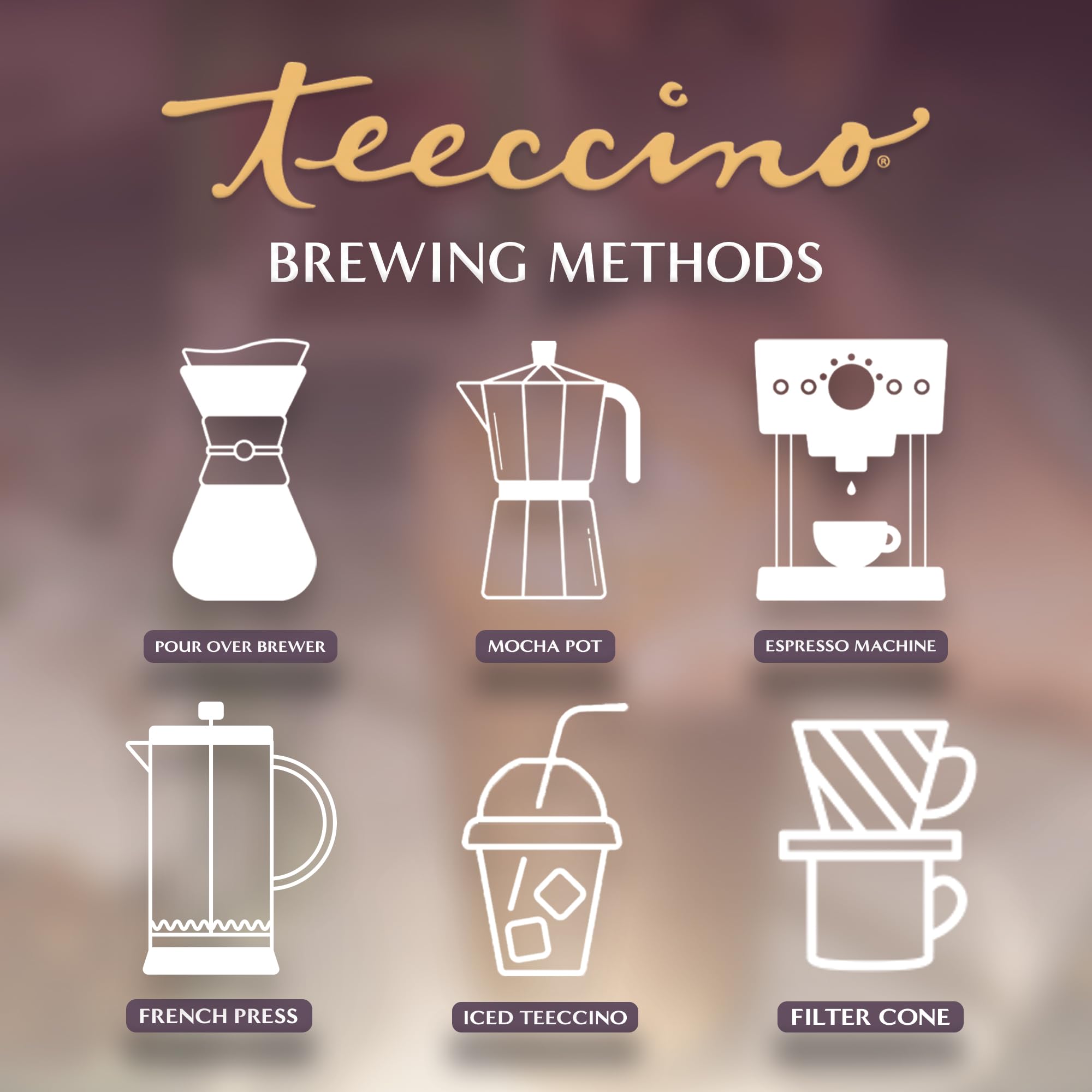 Teeccino Maple Pecan Tea ingredients image highlights chicory inulin prebiotic.