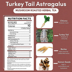 Teeccino mushroom tea featuring turkey tail extract for a balanced cup