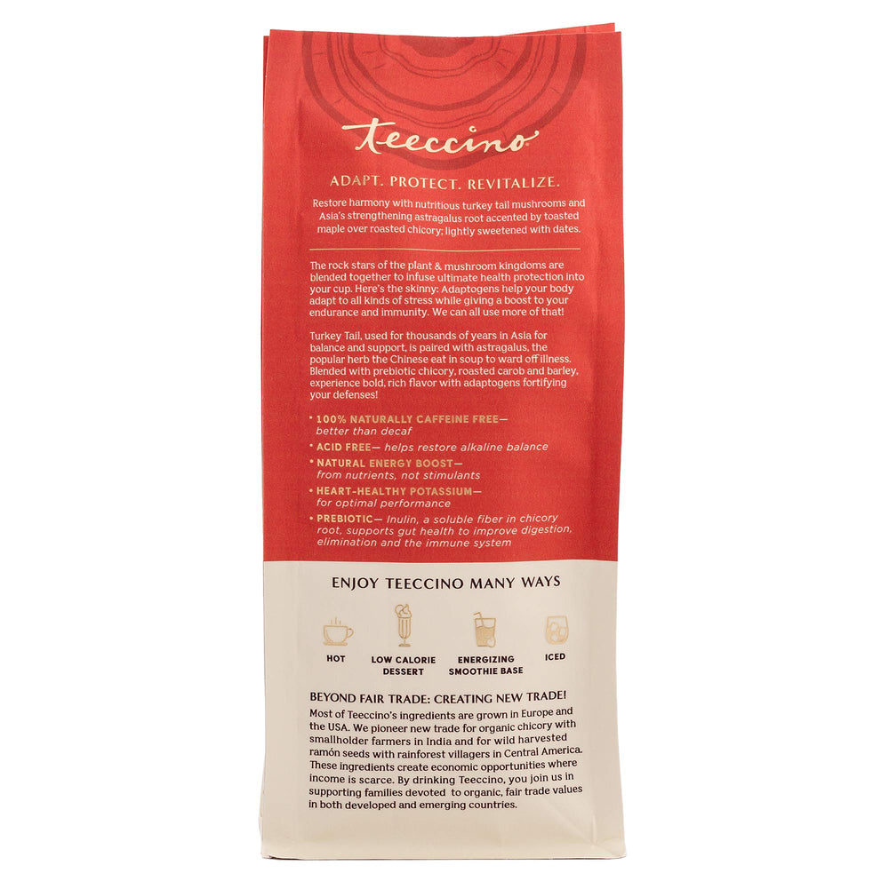 Teeccino ingredients image highlighting chicory inulin fiber for prebiotic support