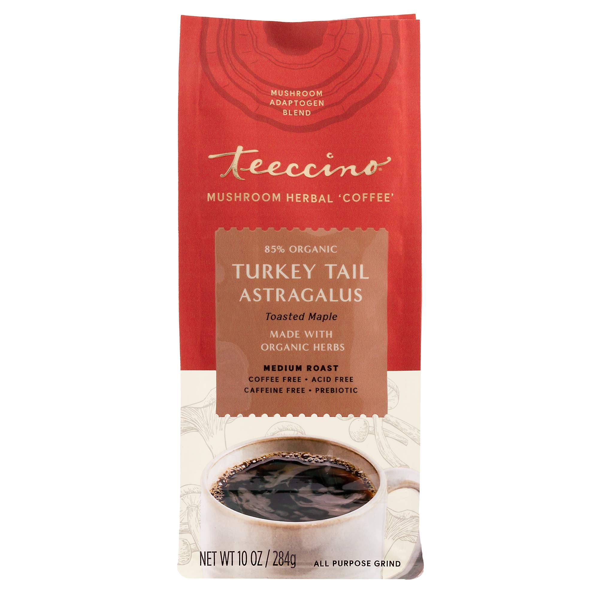 Teeccino product without mushroom flavor and artificial additives for clean ingredients