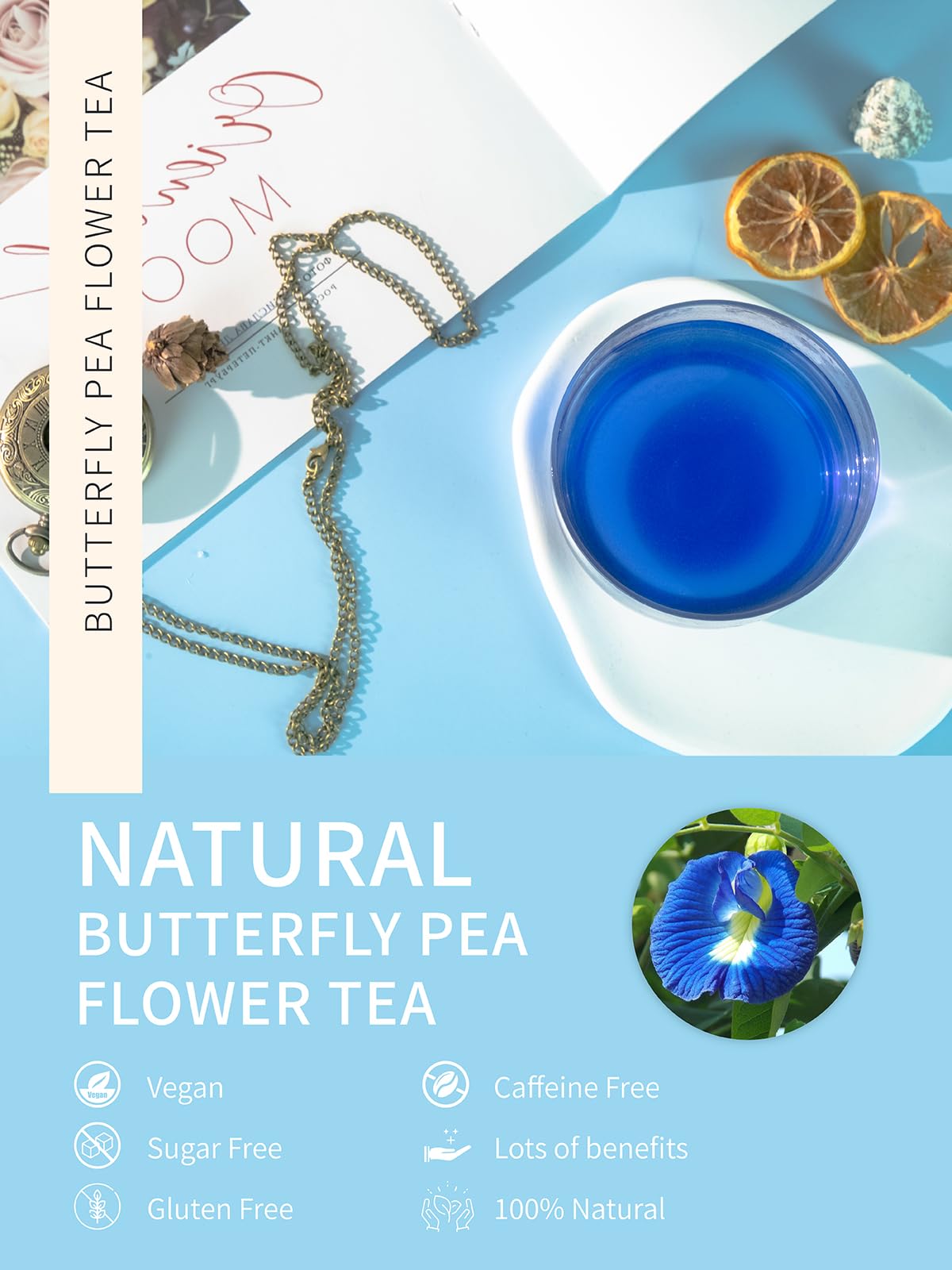 Teelux butterfly pea purple drink inspires creative beverages and celebrations.