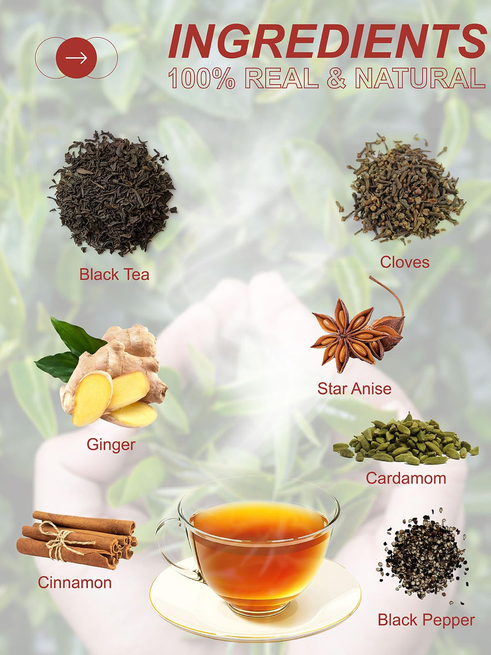 Pouring TeeLux chai to reveal rich color and aromatic spices