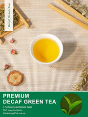 TeeLux Decaf Green Tea loose leaf ready to brew for a clean, flavorful cup.