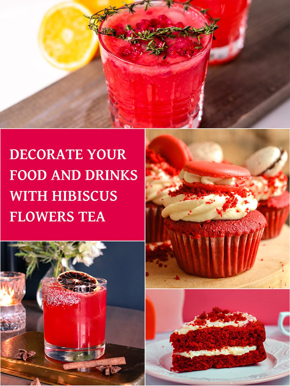 Dried hibiscus flowers ready for TeeLux premium tea.