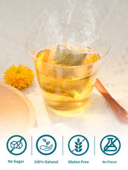 In-cup TeeLux Lemon Balm Tea reveals lemony and citrusy flavor.