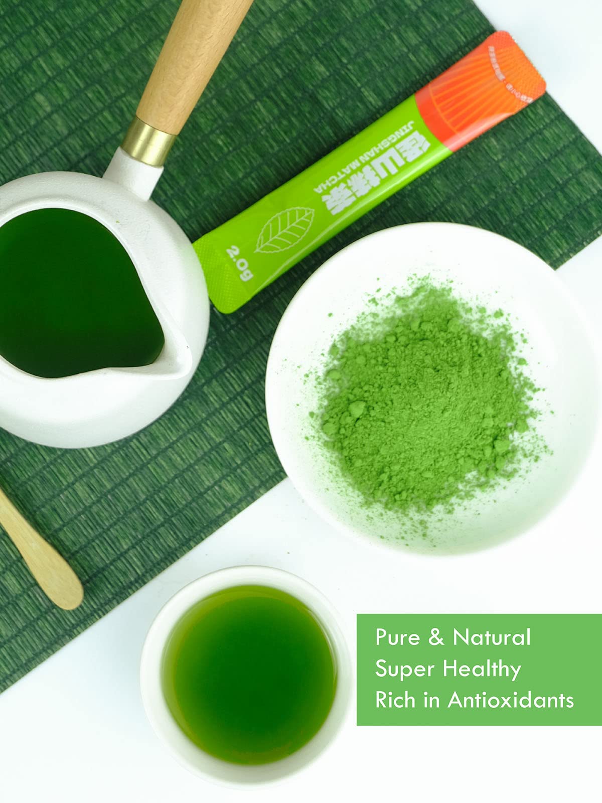 Teelux Matcha Culinary Grade Packets enable easy on-the-go preparation in recipes.