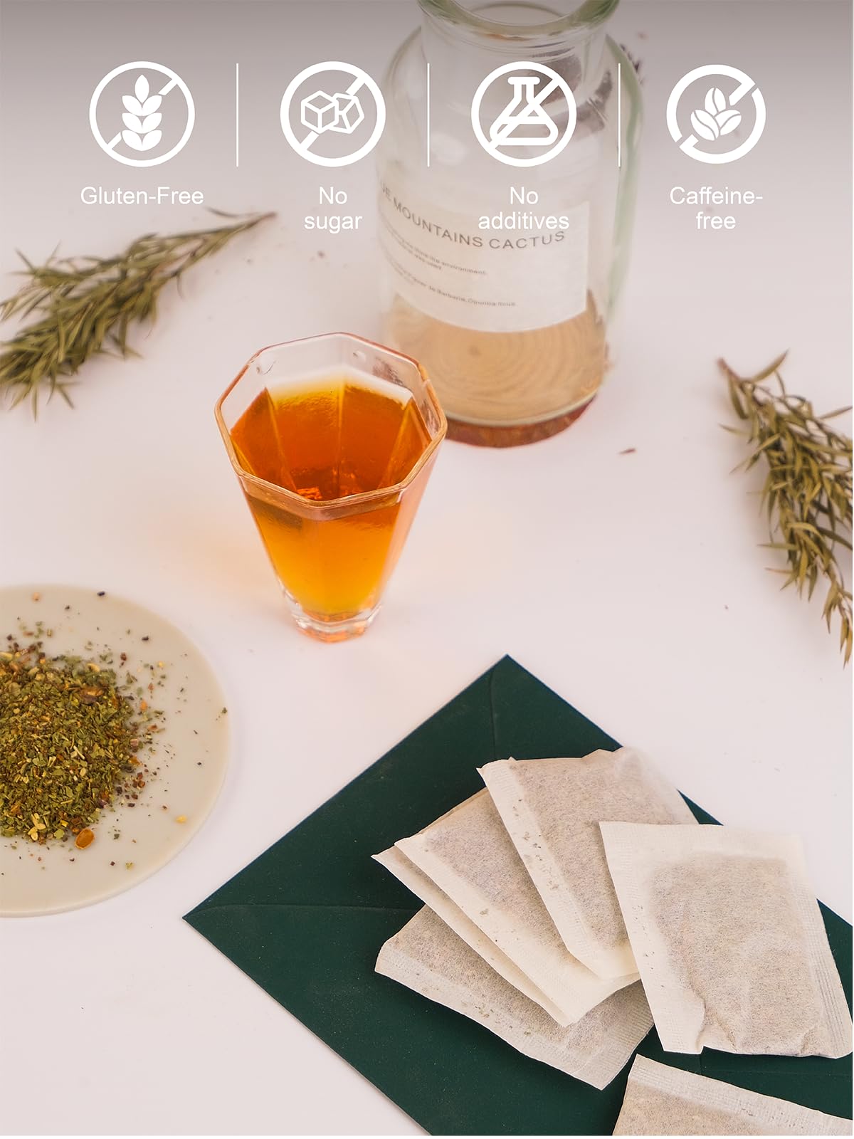 TeeLux peppermint leaves provide a cool, soothing finish in the cup.