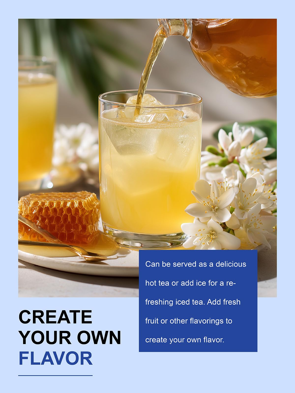 TeeLux premium packaging preserves freshness of jasmine pearls tea.