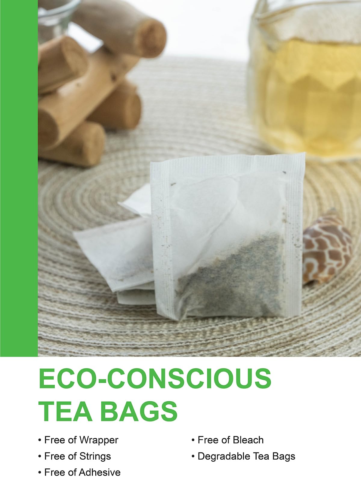 TeeLux eco-conscious tea bags emphasize biodegradable packaging