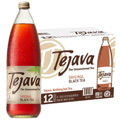 Tejava Original Unsweetened Tea bottle 1L for clean, calorie-free refreshment.