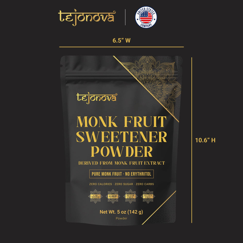 Tejonova Kitchen Keto Sweetener packaging highlighting long-lasting value.