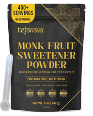 Tejonova Pure Monk Fruit Extract Powder bottle for clean, zero-calorie sweetness.