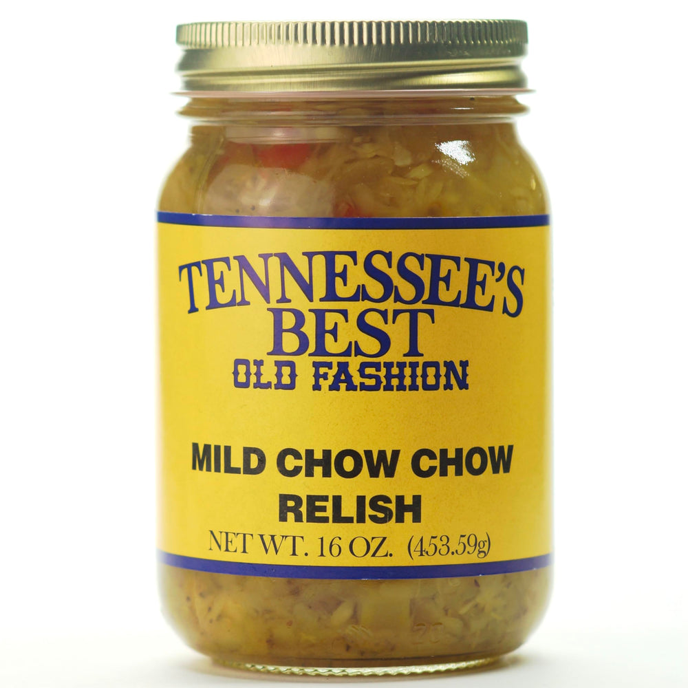 Tennessee's Best Mild Chow Chow Relish served with crackers and cheese