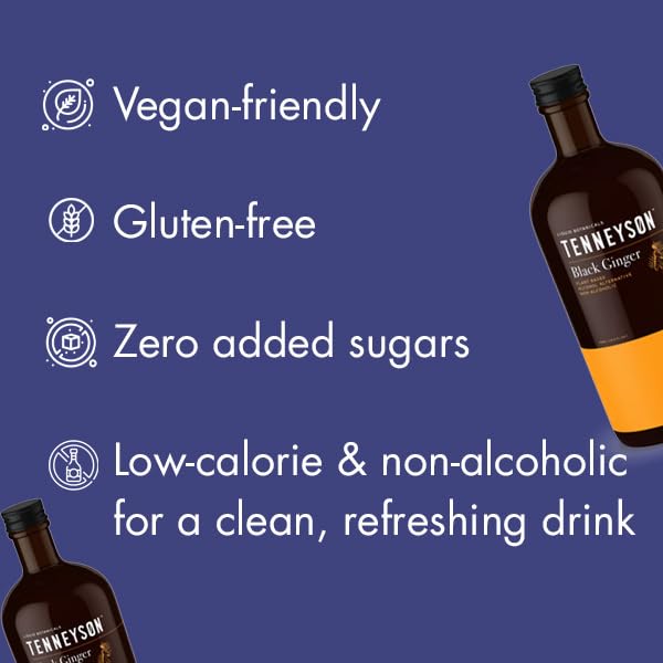 Tenneyson Black Ginger bottle on a shelf highlights long-lasting storage potential.