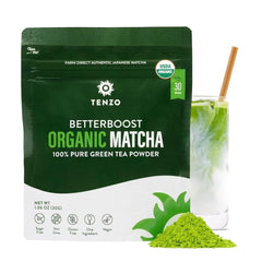 Tenzo Matcha powder packaging, premium quality for daily rituals.