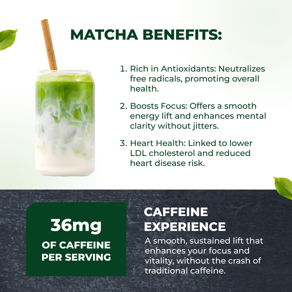 Preparing a Tenzo matcha latte with foam and vibrant green color.