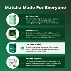 Tenzo Matcha packet close-up highlighting pre-measured serving.