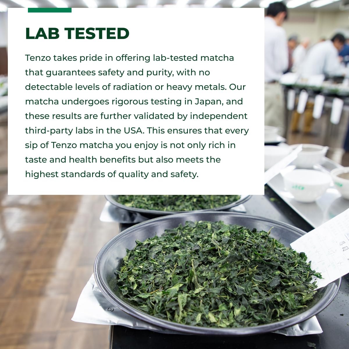 Lifestyle shot of Tenzo Tea matcha powder used in daily rituals.