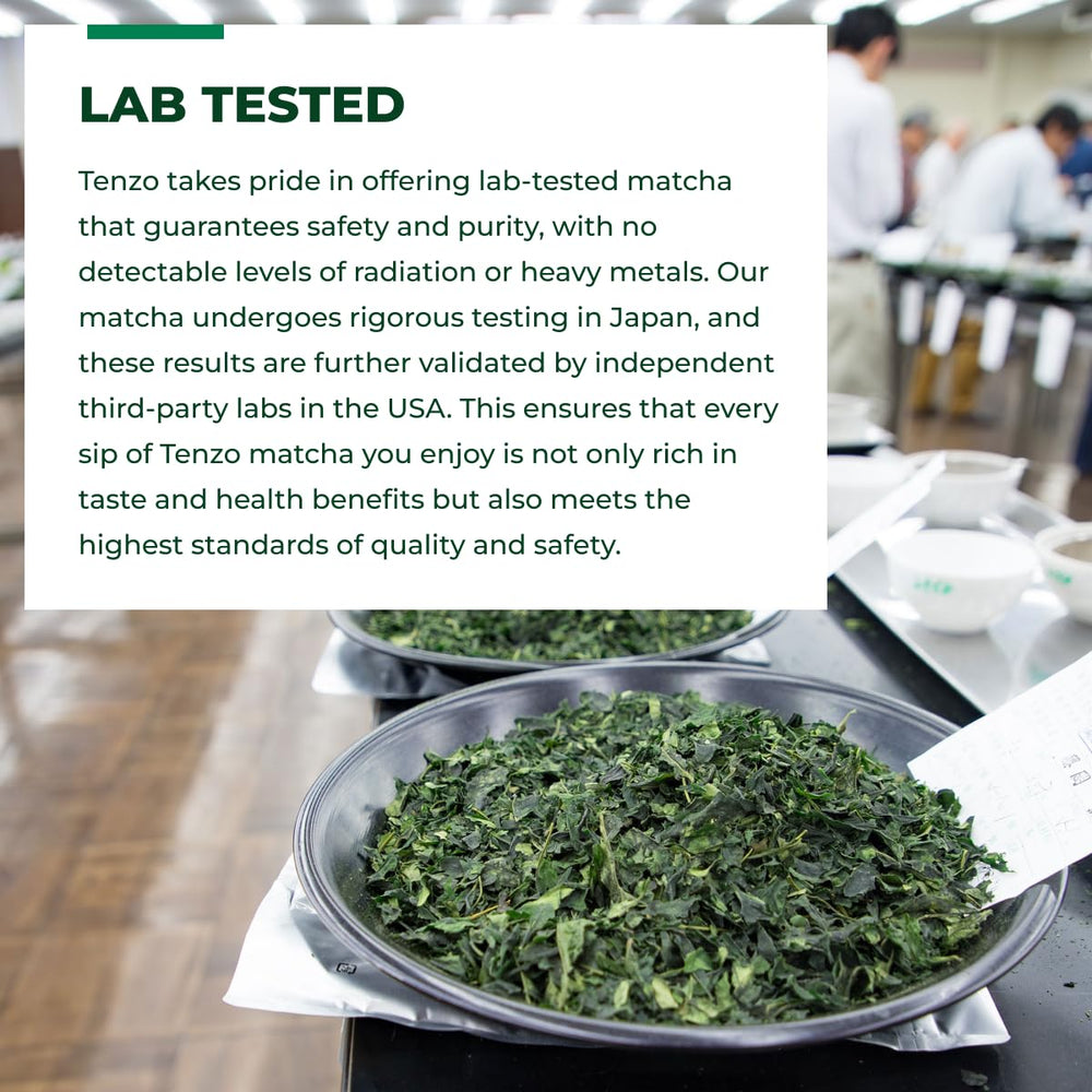Lifestyle shot of Tenzo Tea matcha powder used in daily rituals.