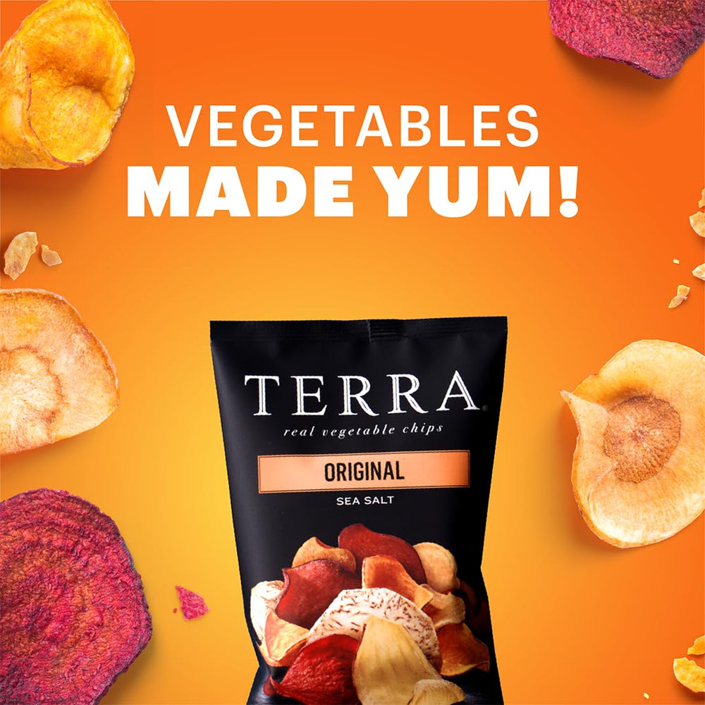 Terra chips served with dip; ideal pairing for parties or picnics.