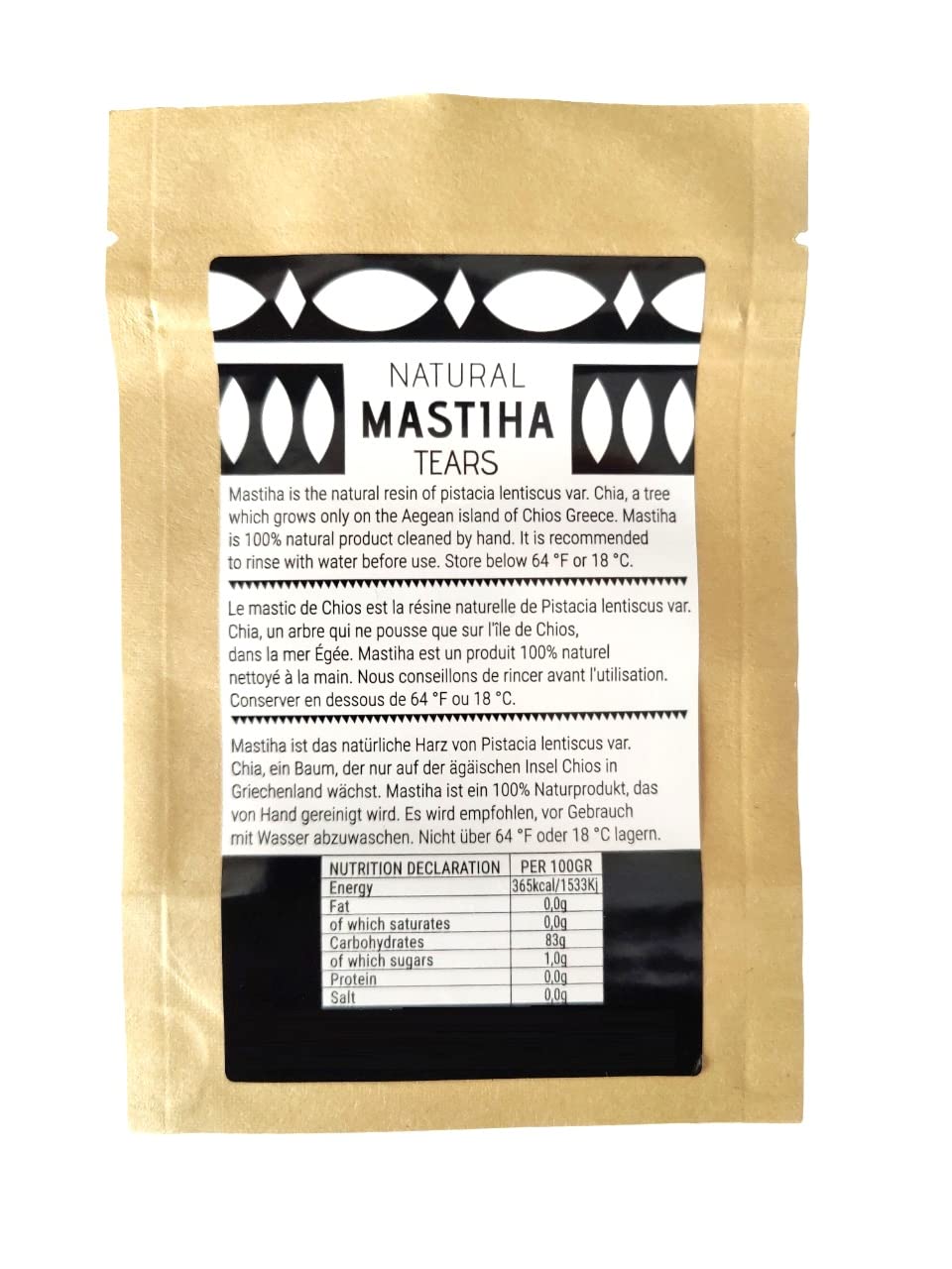 Terra Greek Chios Mastiha Tears close-up, rich aroma and unique texture.