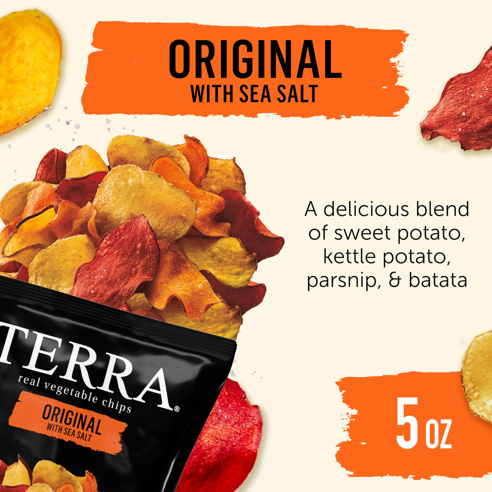 Terra kettle potato crisps in a 5oz bag are non-GMO.