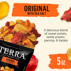 Terra kettle potato crisps in a 5oz bag are non-GMO.
