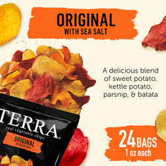 Terra Original Sea Salt texture close-up emphasizing crisp bite and satisfying crunch.