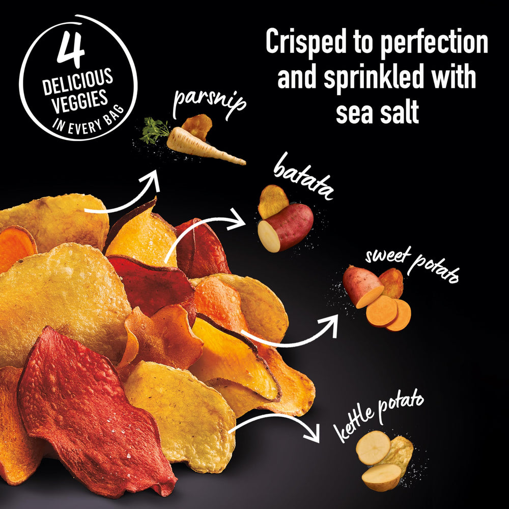 Terra parsnip chips highlight earthy crunch and light sweetness.