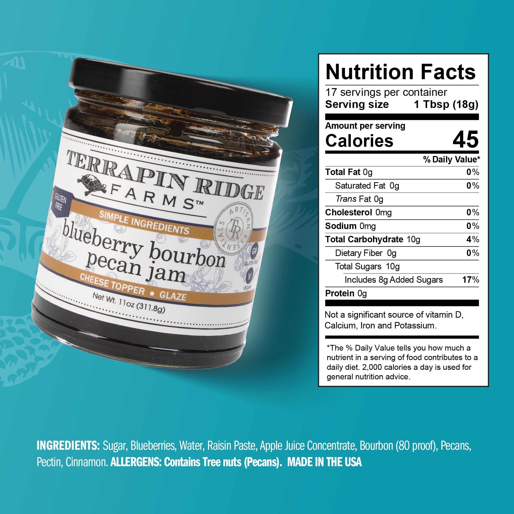 Terrapin Ridge Blueberry pecan bits close-up for bold snacking