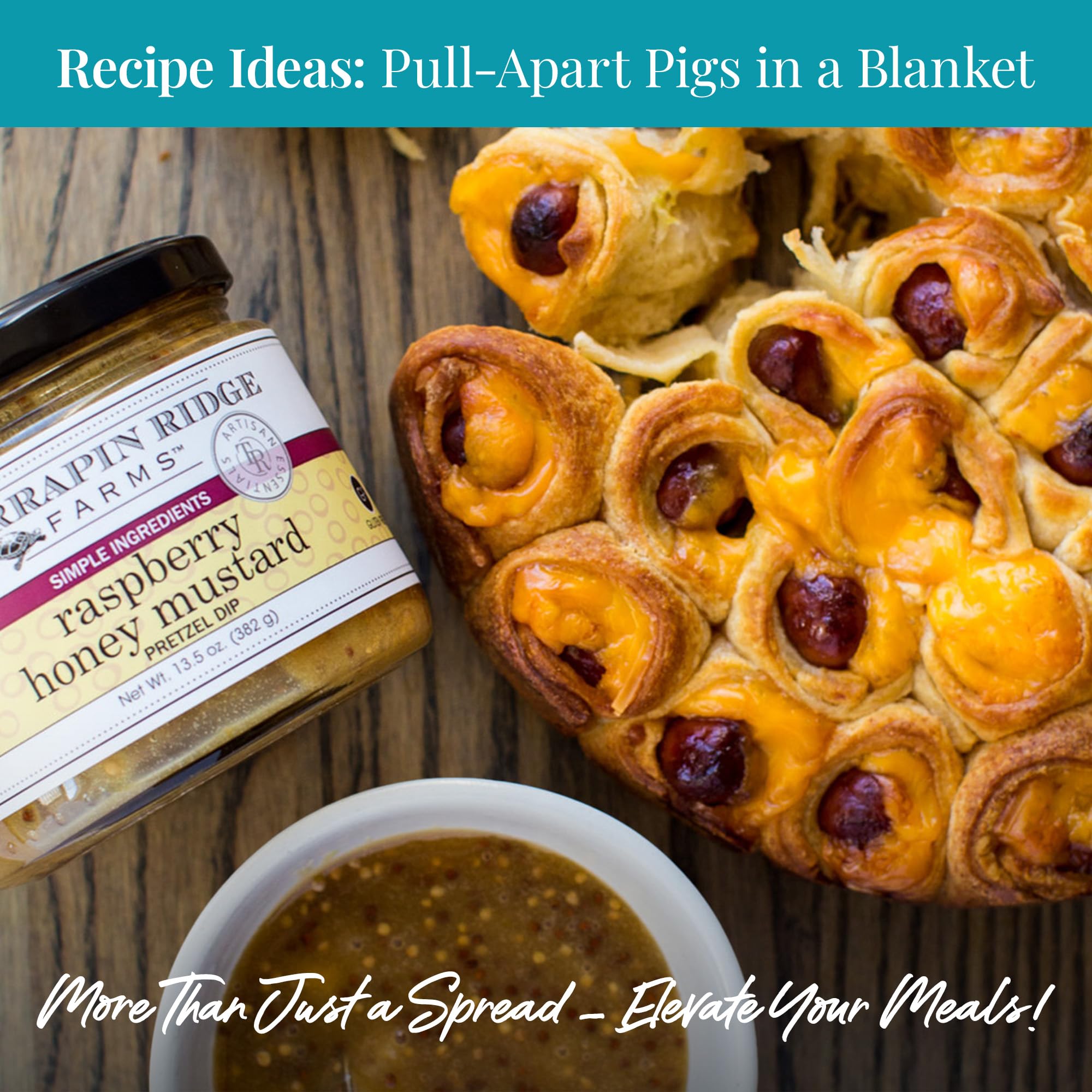 Terrapin Ridge Raspberry Honey Mustard Dip paired with cheese board