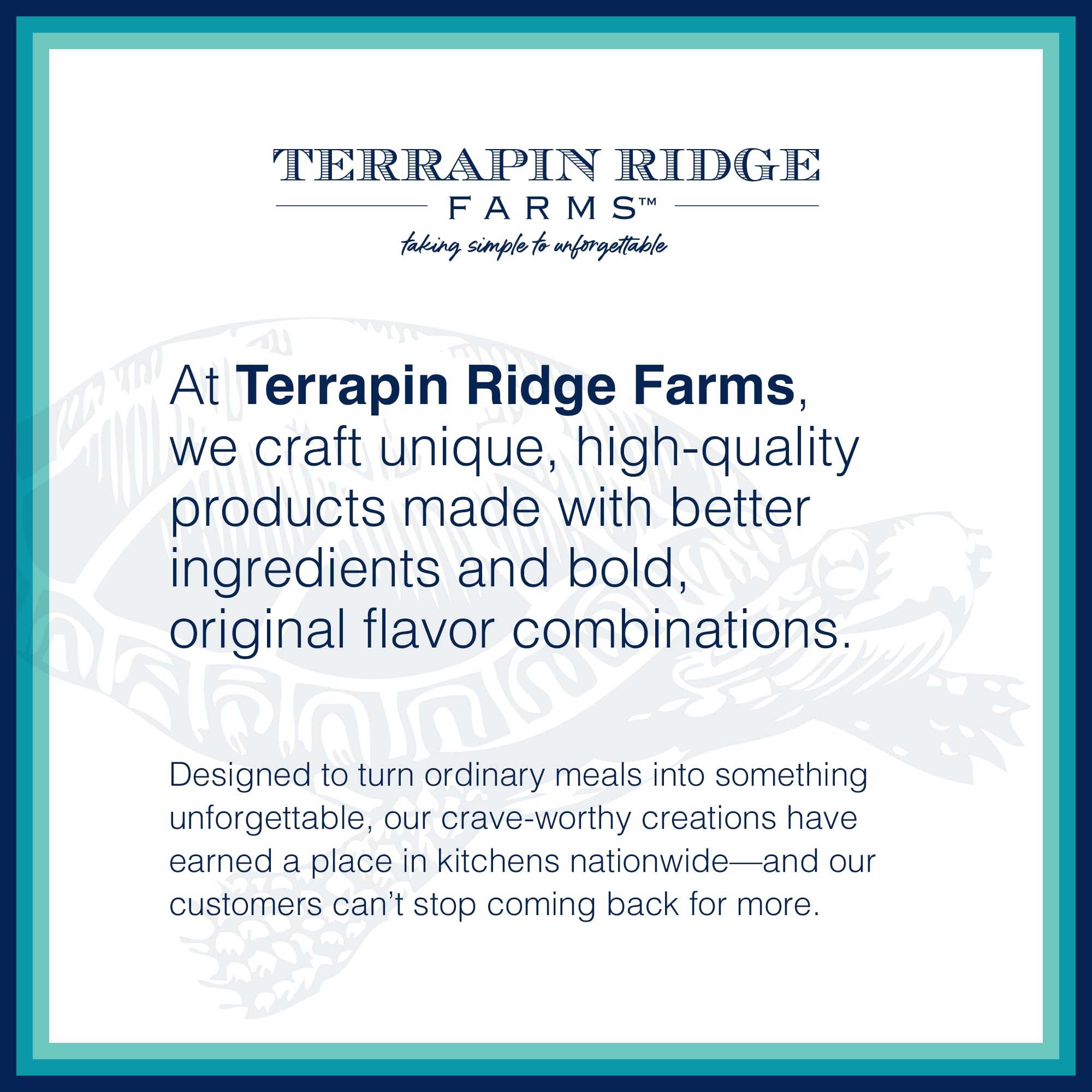 Terrapin Ridge dip drizzled into a simple salad or veggie platter