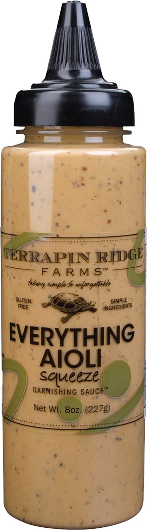 Terrapin Ridge Everything Aioli bottle—bold flavor for burgers and sandwiches.
