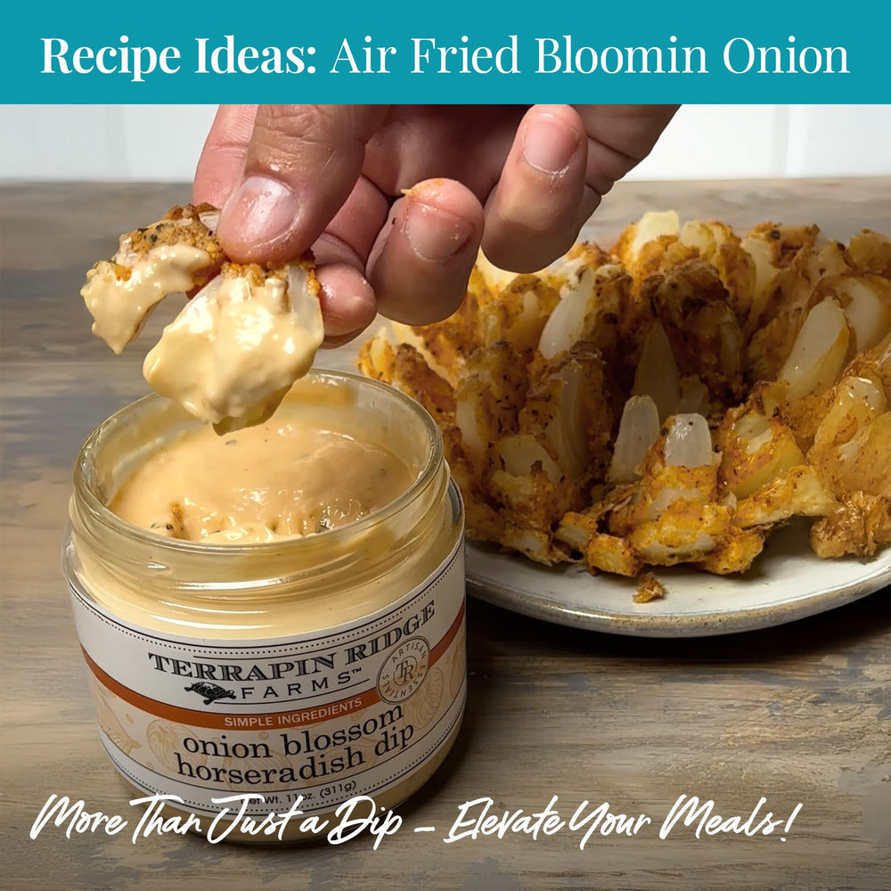Terrapin Ridge Horseradish Dip complements beef and seafood.