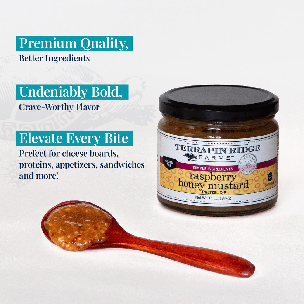 Terrapin Ridge Raspberry Mustard used in a fresh vinaigrette for salads