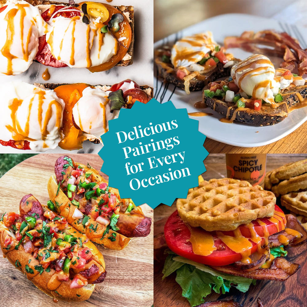 Terrapin Ridge Spicy Chipotle Garnishing Sauce beside a seafood platter for crave-worthy taste