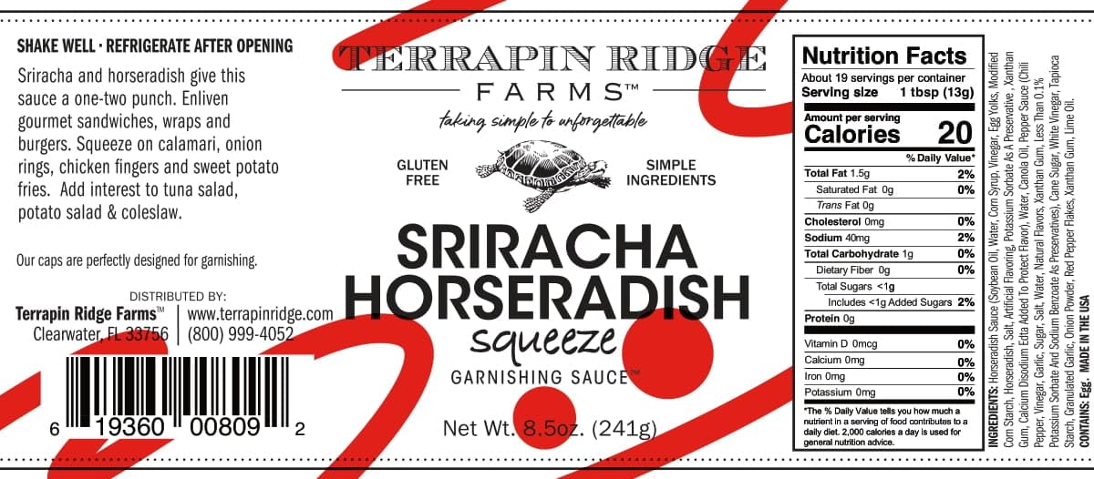 Terrapin Ridge Sriracha Horseradish Garnishing Sauce glazed meat gains boldness