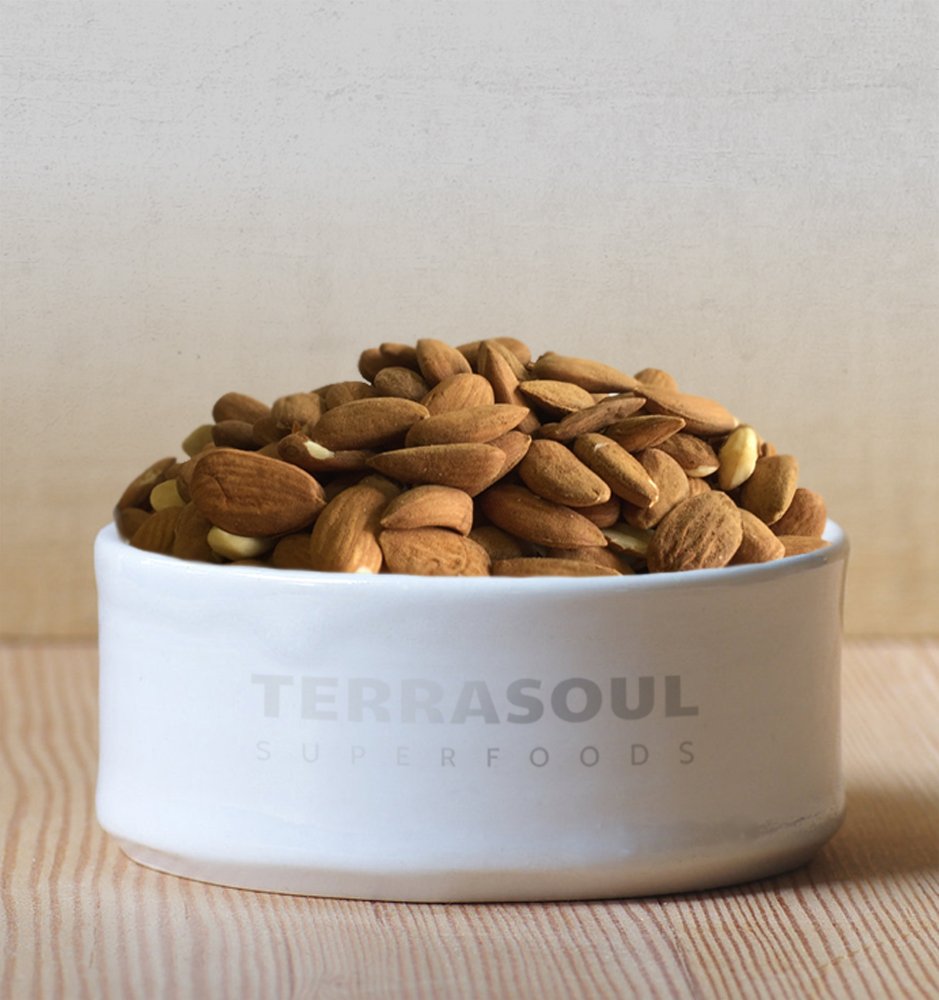 Terrasoul almonds ideal for snacking, cooking, or homemade almond milk